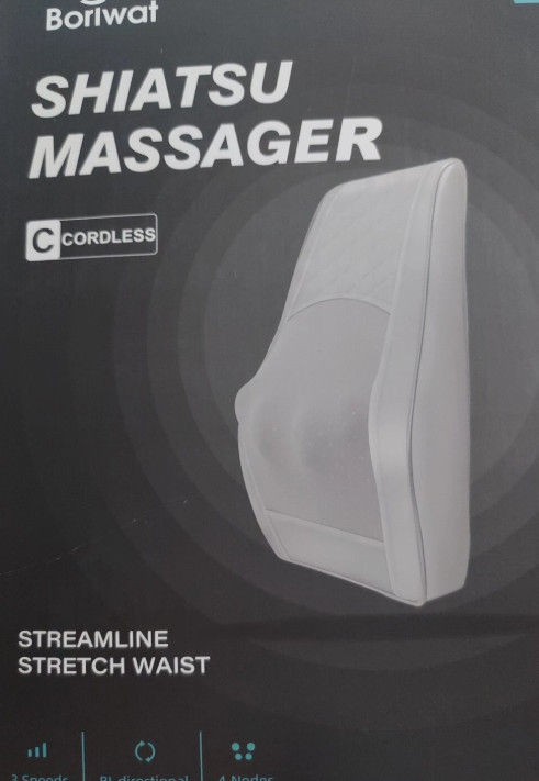 Borlwat Shiatsu Massage Cushion With Heat New Model R7(LightGrey)