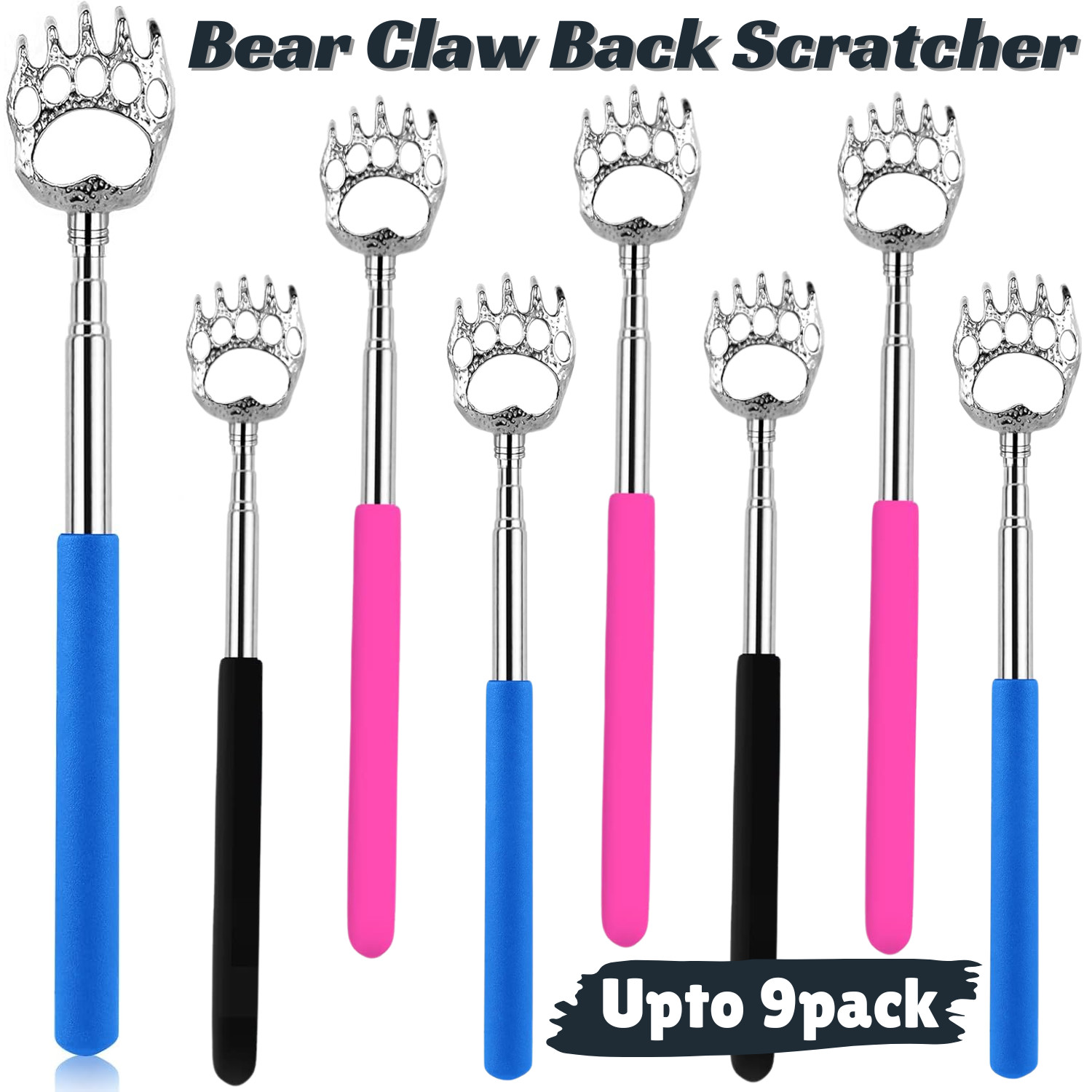 Extendable Telescopic Metal Bear Claw Back Itching Scalp Scratchers Massager 23″