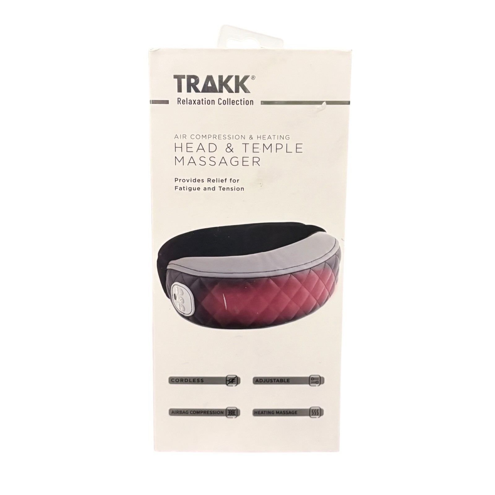 TRAKK Air Compression Heating Head Temple Massager Rechargeable Black #501