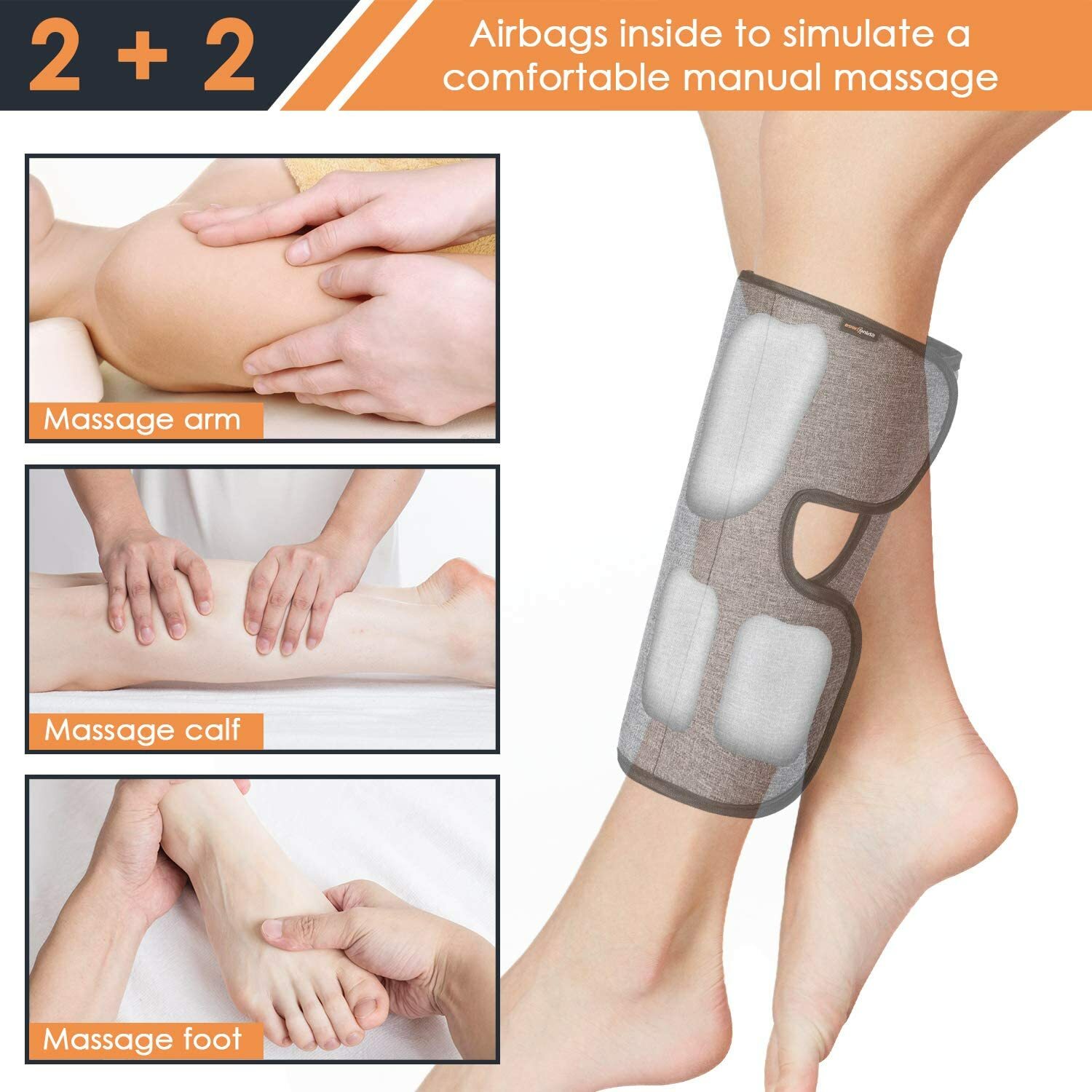 Leg Massager for Circulation, Air Compression Massage for Calves Feet and Arms