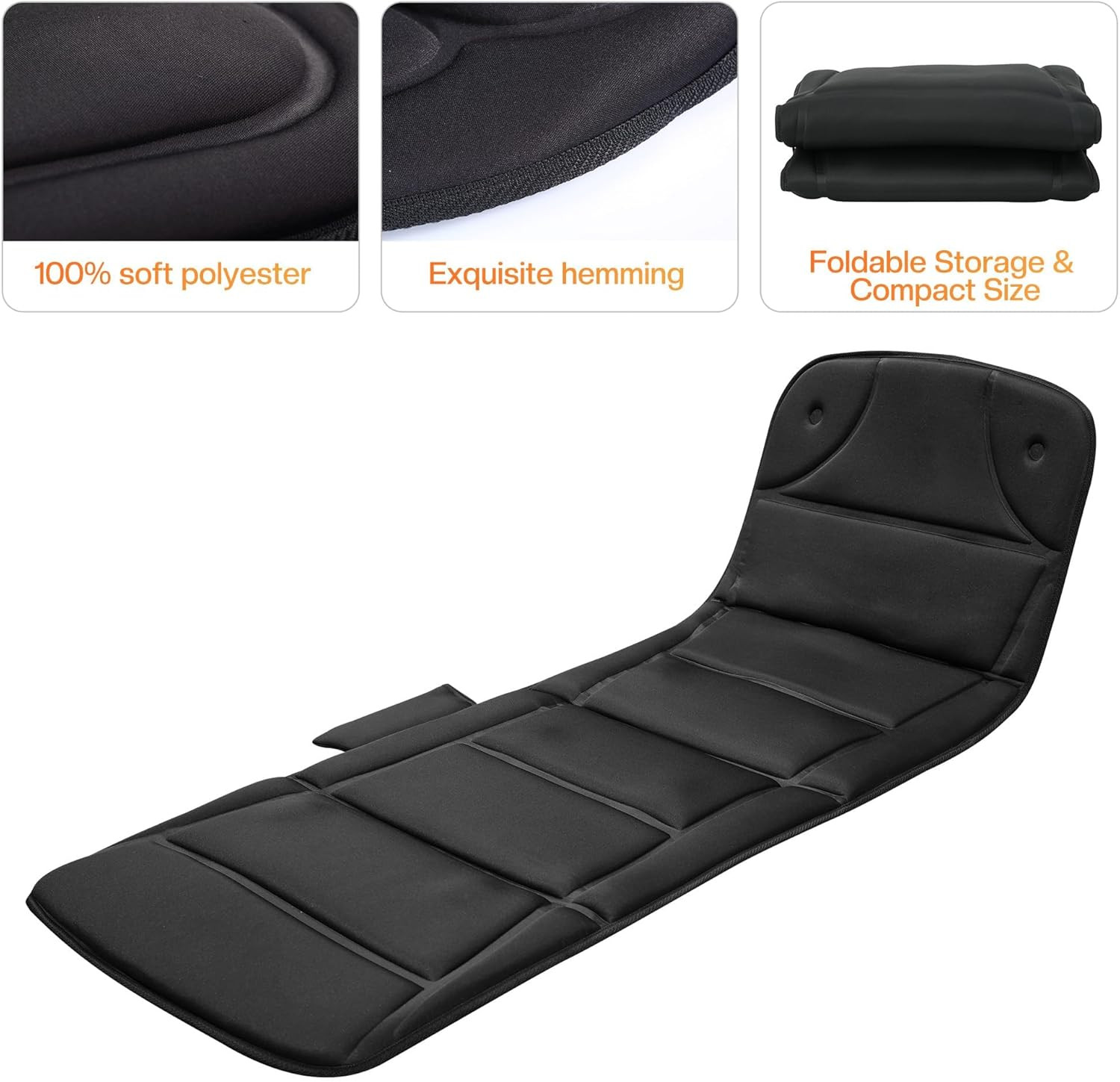 Massage Mat Full Body,Massager Chair Pad,10 Vibration Motors & 5 Massage Modes,B