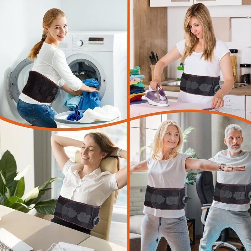 Cordless Massage Belt Electric Heated with Back Support Waist Vibration Massager