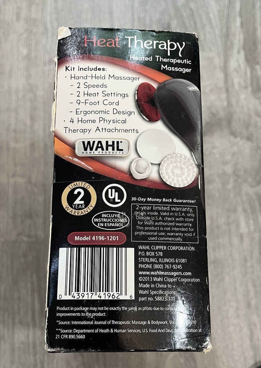 Wahl Heat Vibratory Therapeutic Body Massager Heated Handheld Massage Tool