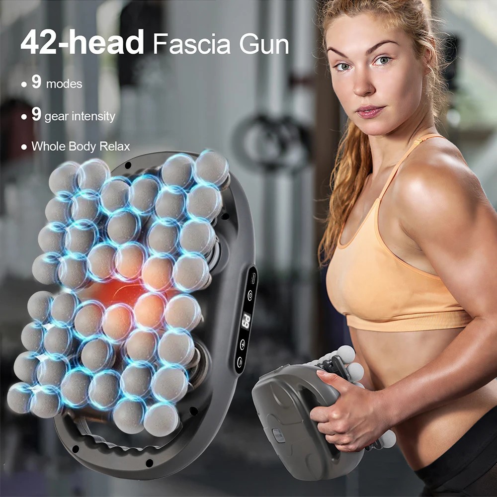 42-Head Massage Gun Set, Deep Tissue Percussion Massager, Electric Massage Gift