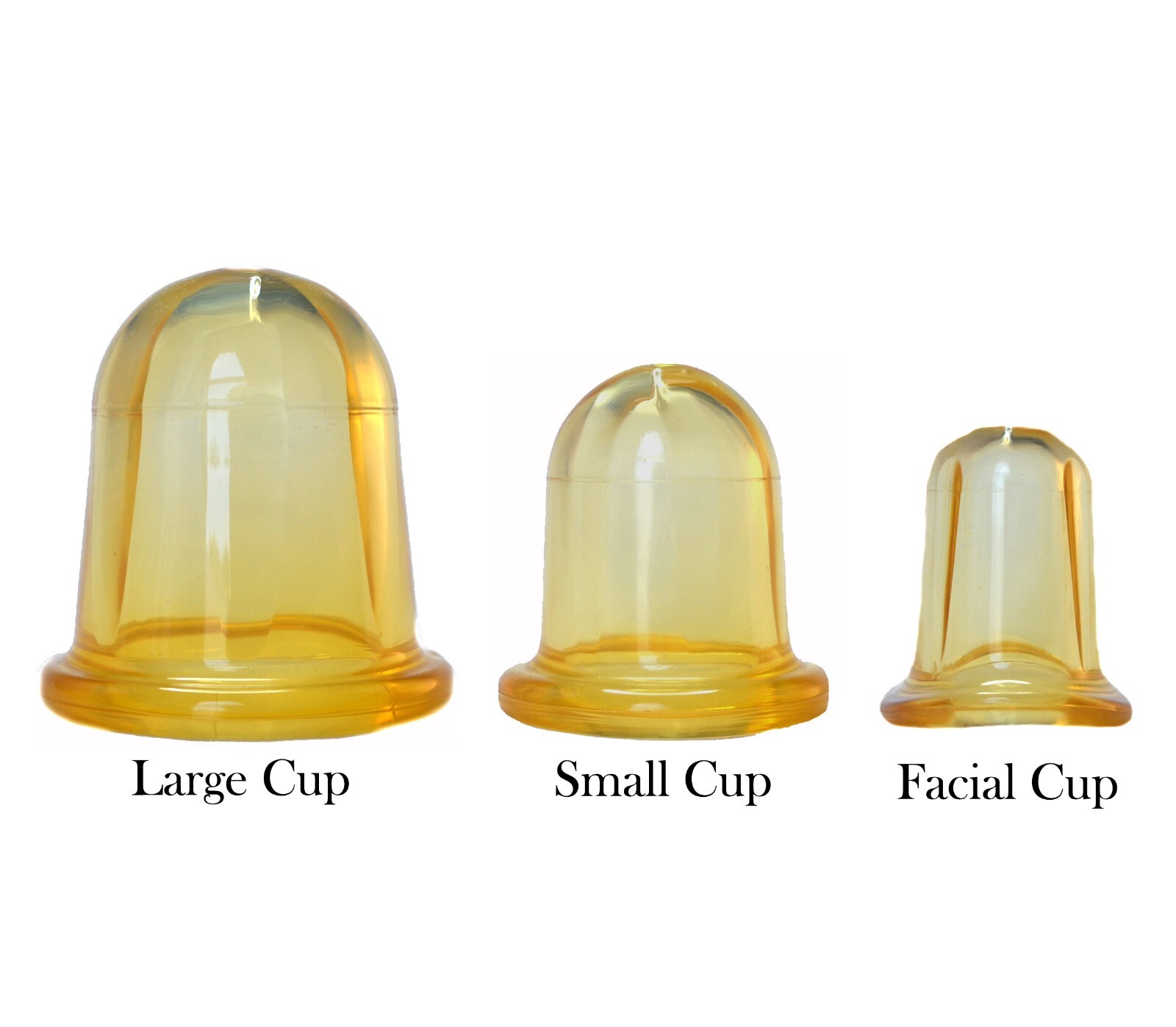 Set of 3 Anti-Cellulite Cups Cupping for Professional or Home Use