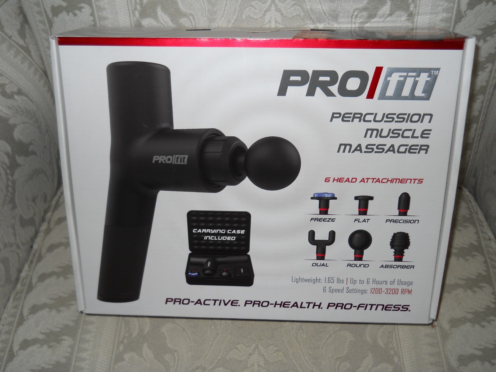 PRO FIT Percussion Muscle Massager With Cold Therapy 6 Attachments MC (NEW)