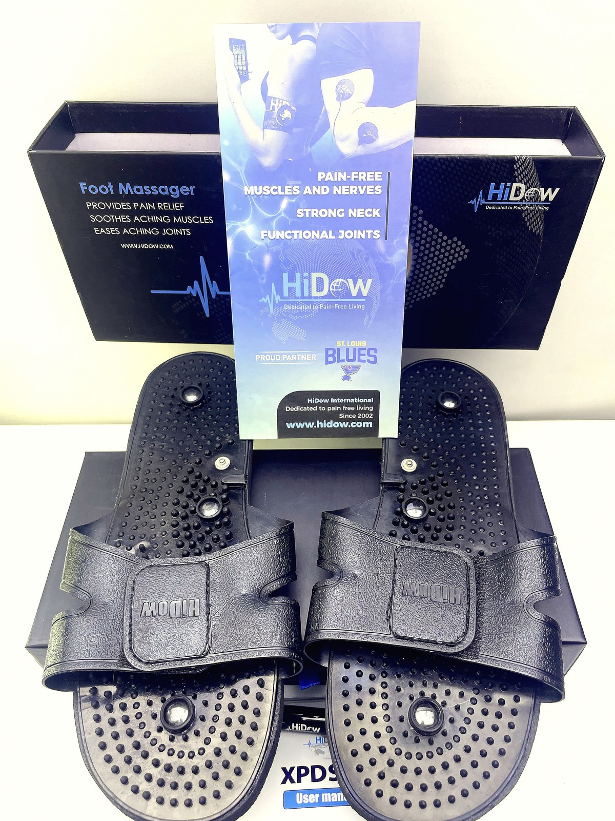 HiDow XPDS 18 TENS EMS Muscle Stimulator & Foot Massager Bundle New in Box