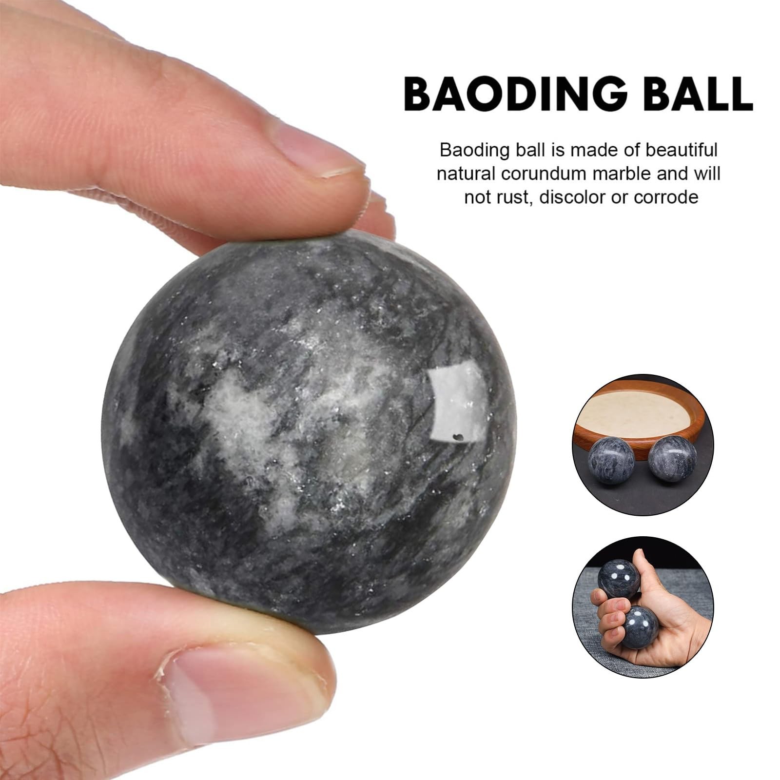Traditional Chinese Baoding Balls, Marble Health Exercise Stress Relief Balls…