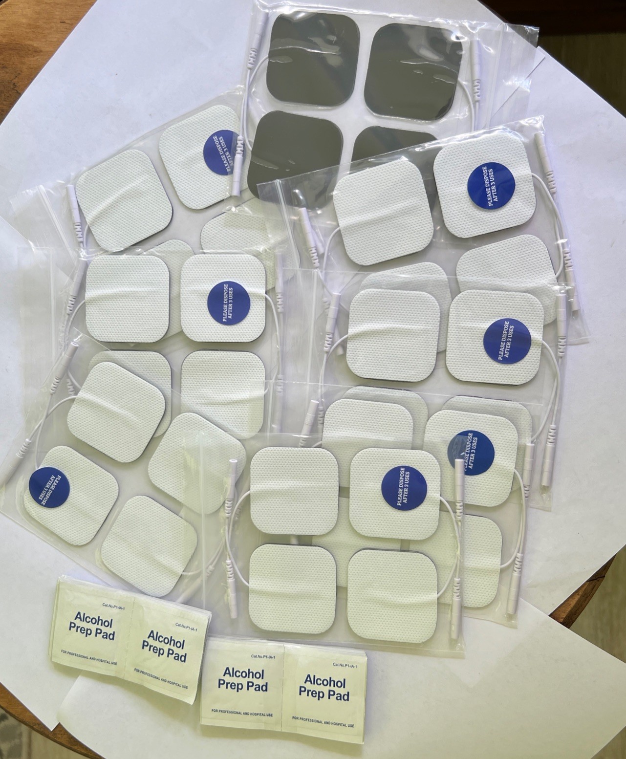 64 Replacement Tens Units ELECTRODE PADS 2 x 2 Inch w/Alcohol prep pads