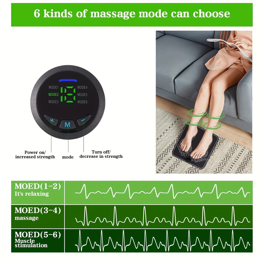 Foot Massage Pad Relaxation Mat for Muscle Relief Home Wellness Foot Care Tool
