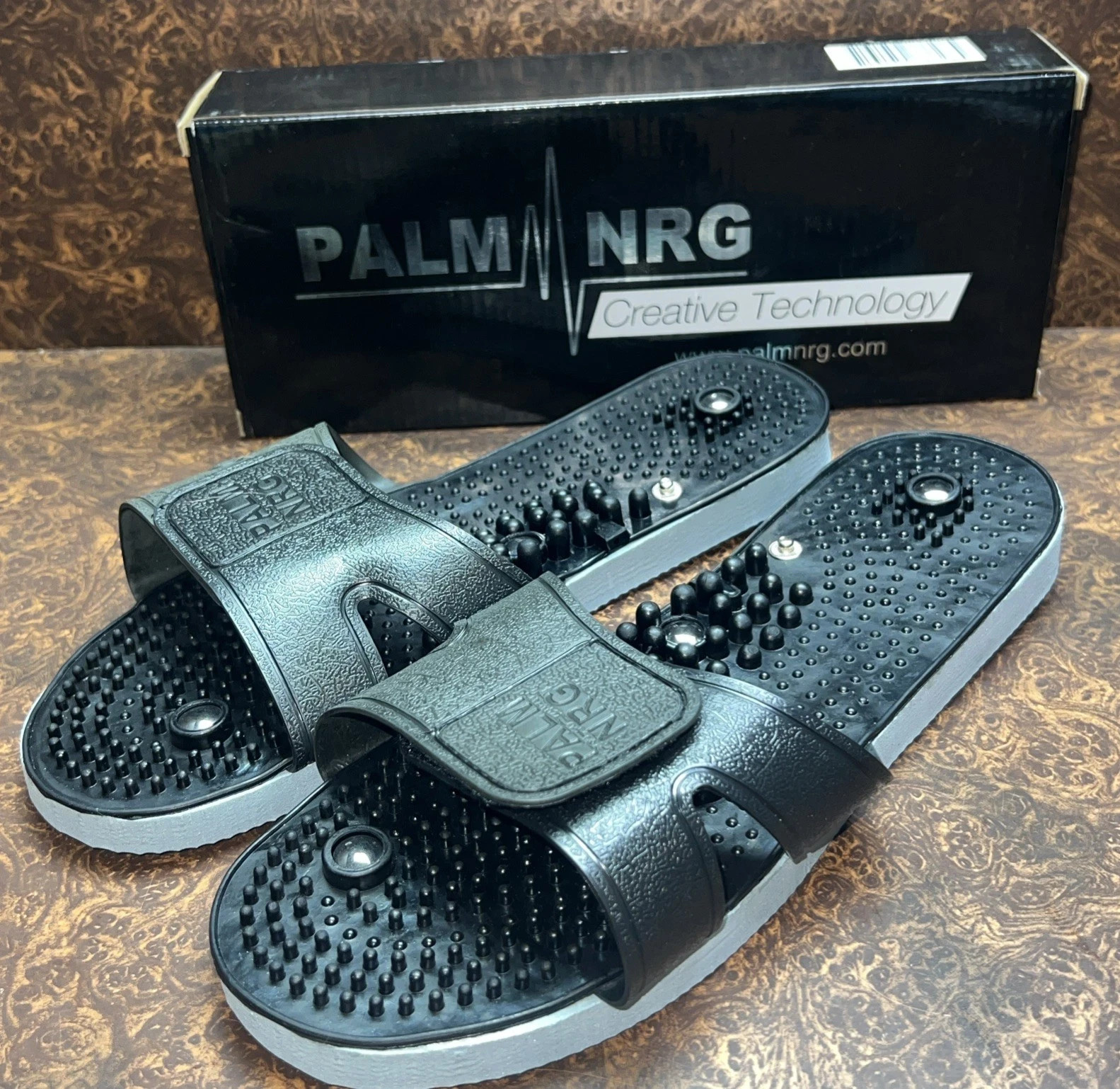 Palm NRG Tens Unit Massage Slippers Massage Shoes for Most Snap on Massagers