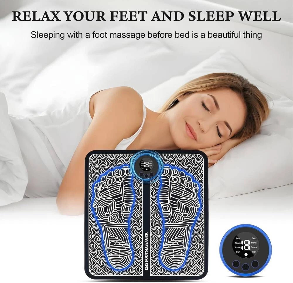 USB Electric Foot Massager for Blood Flow & Muscle Relief – Comfortable Mat