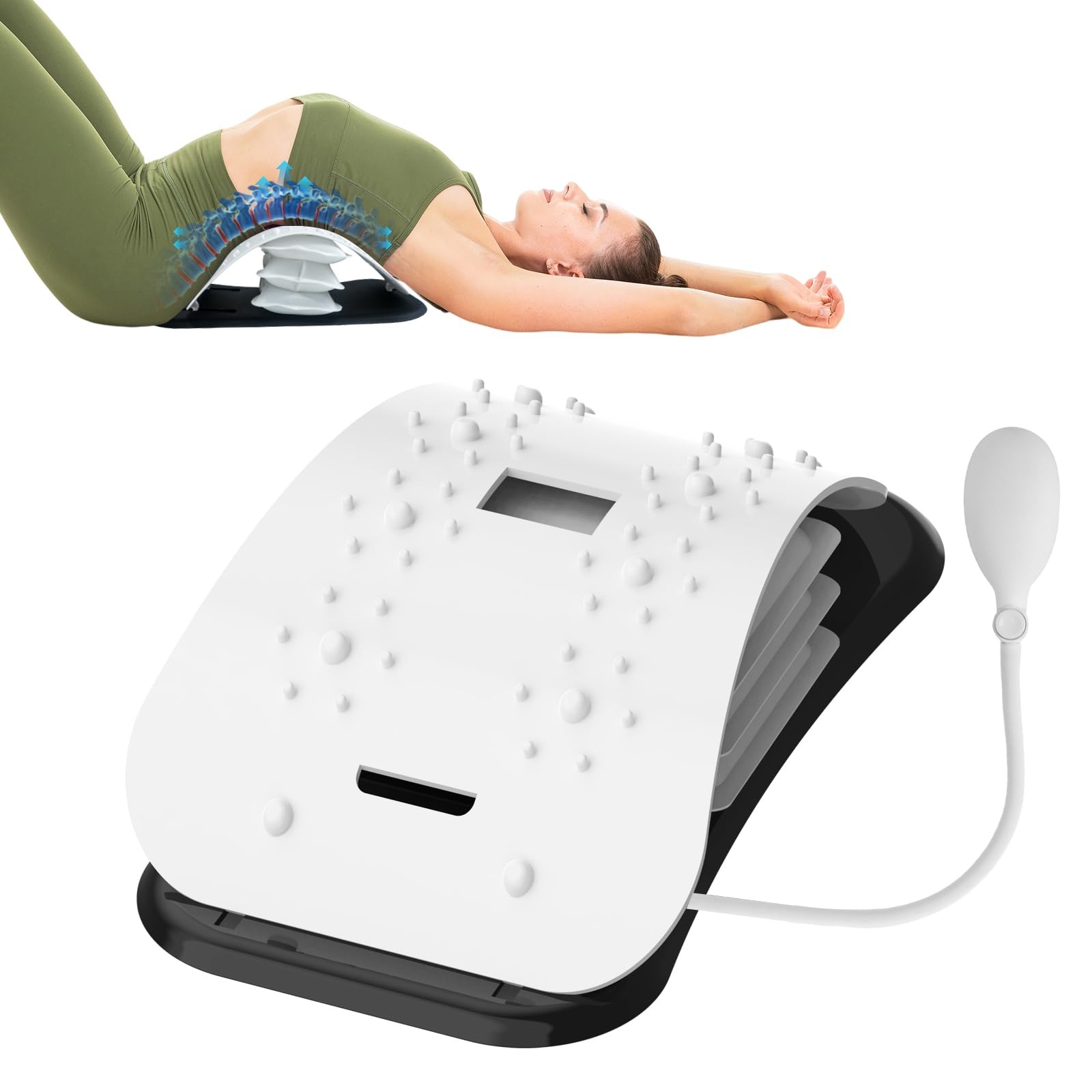 Back Stretcher for Lower Back Pain Relief,Adjustable Lumbar Traction Device, Erg
