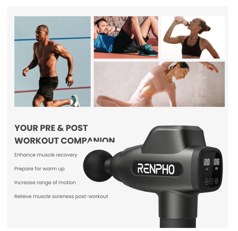 RENPHO ‎RF-GM168 Massage Gun – Black