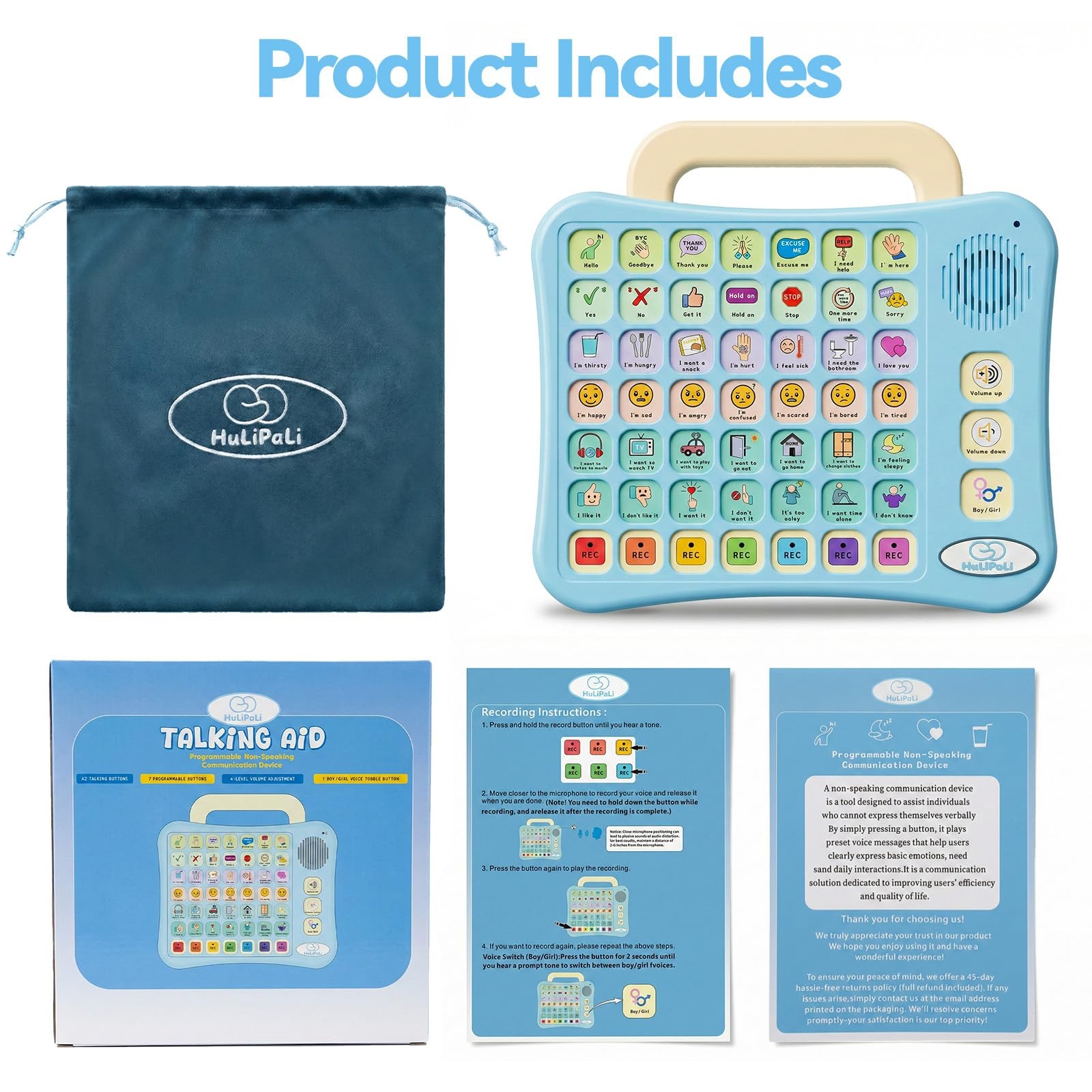 AAC Device for Autism & Nonverbal Kids – Communication Tool with Boy & Girl V…