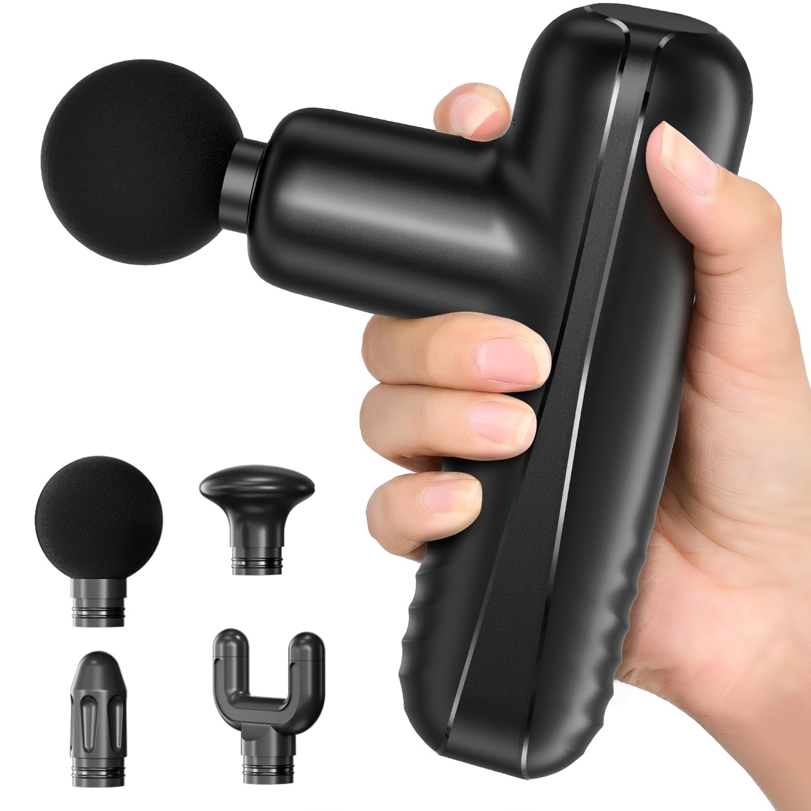 Mini Massage Gun, Powerful Handheld Muscle Massager for Back Pain Relief, Deep T