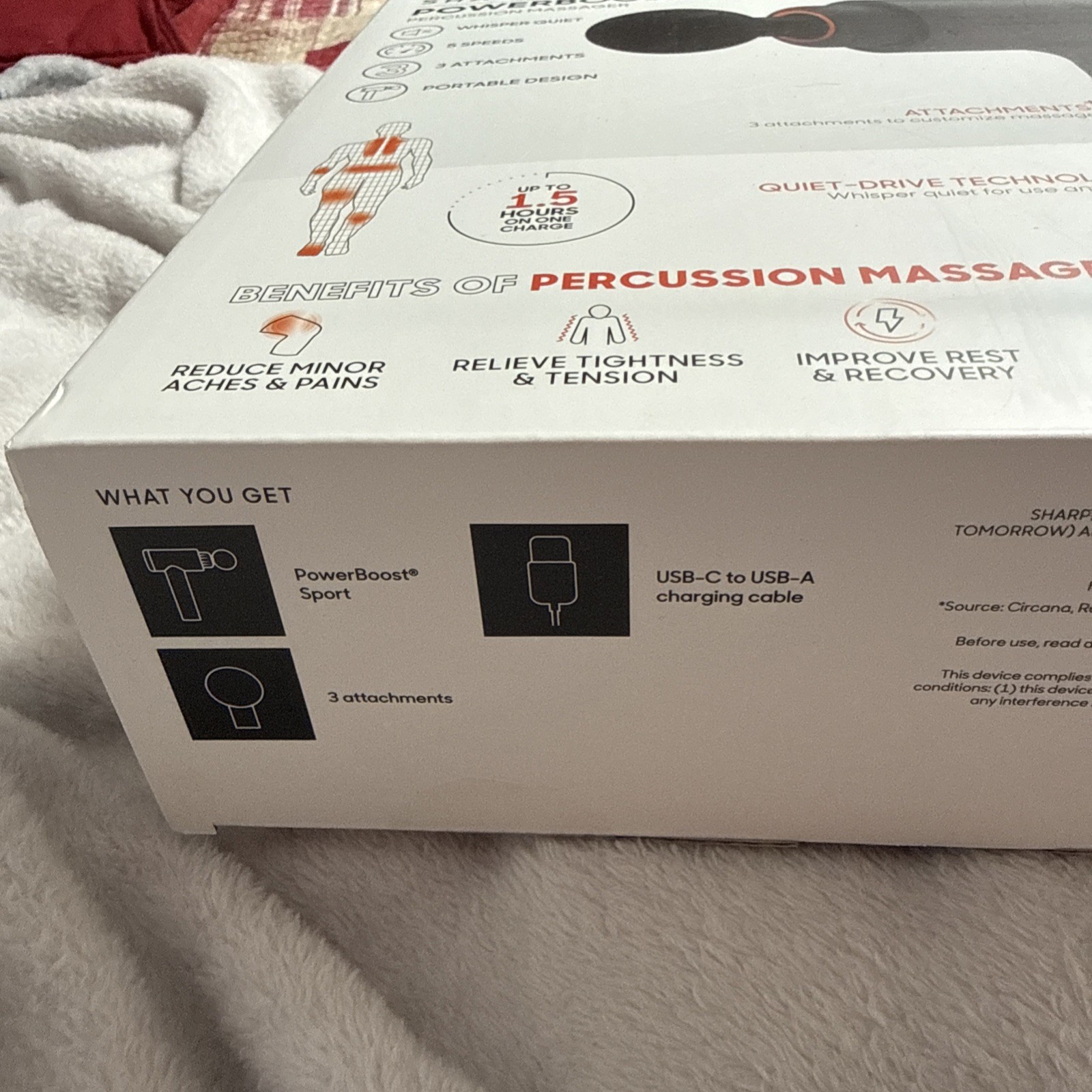 Sharper Image Powerboost Sport Percussion Handheld Massager NEW in box
