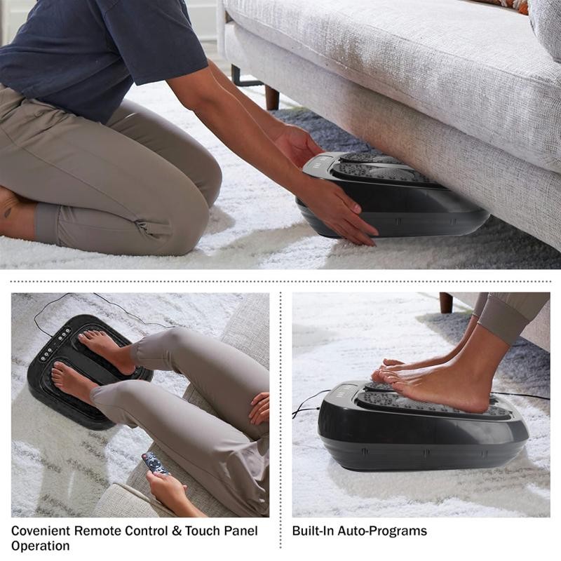 Multifunctional Foot Massager, Vibration Heating Electric Foot Circulation Stimu