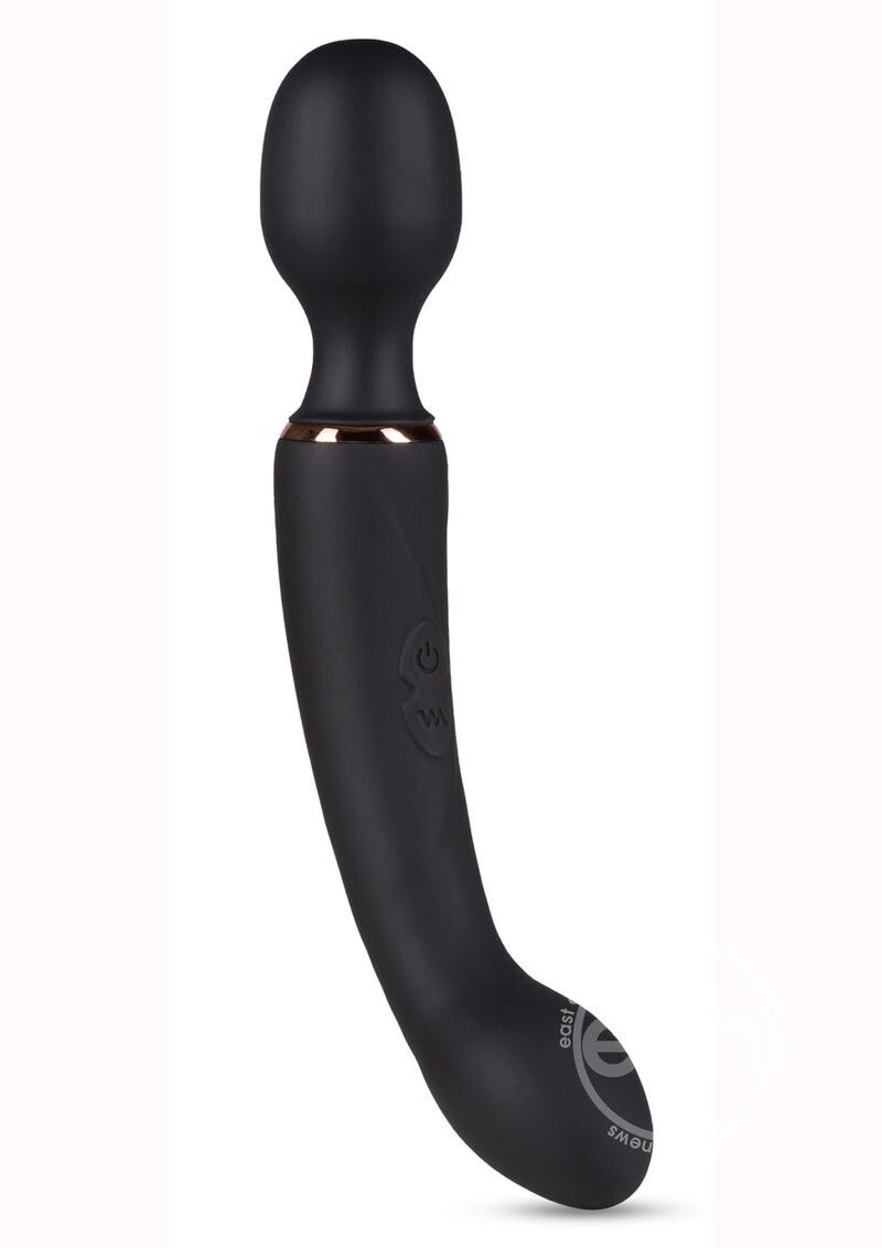 Blush Gia Rechargeable Silicone Massage Wand – Black
