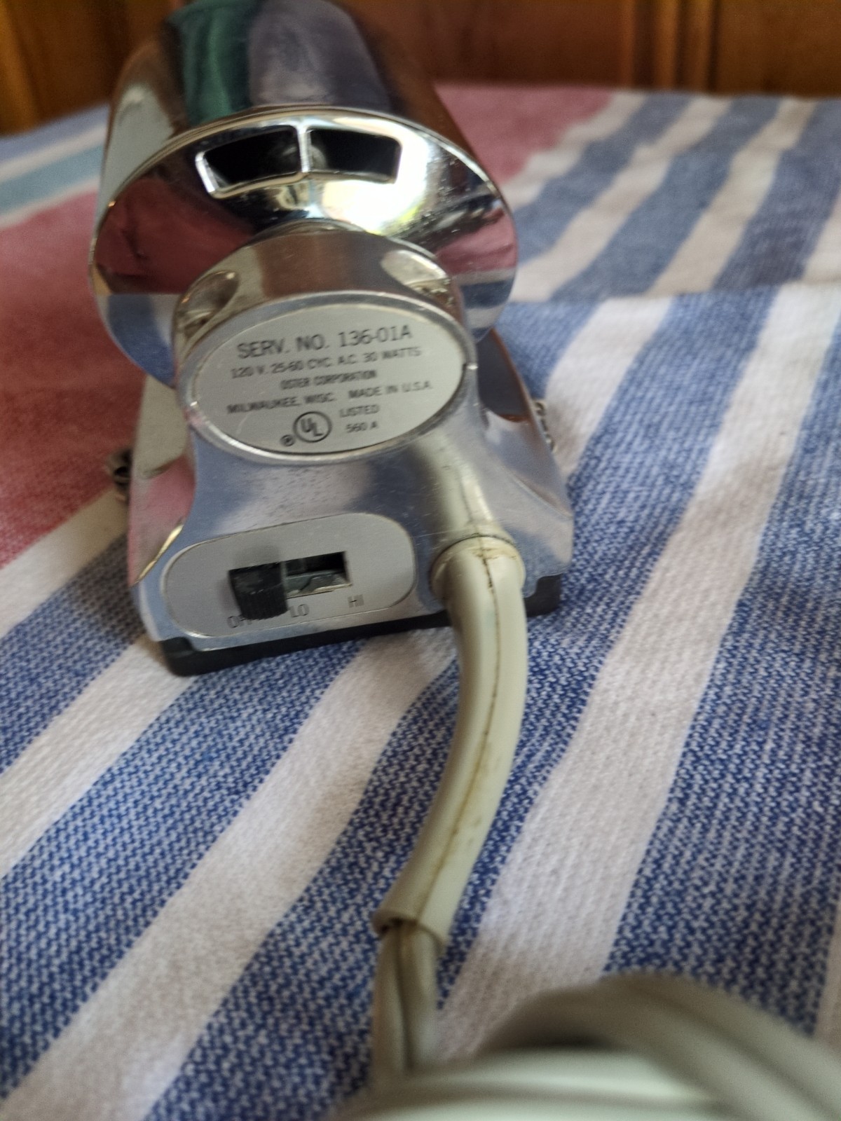 Vintage OSTER SCIENTIFIC II MASSAGER: Chrome, 2 Speed, No. 136-01A, Tested A1