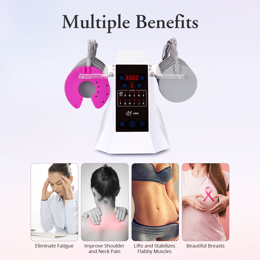 Microcurrent Face Body Shaper Tighten Slim Electrode Breast Stimulation Machine