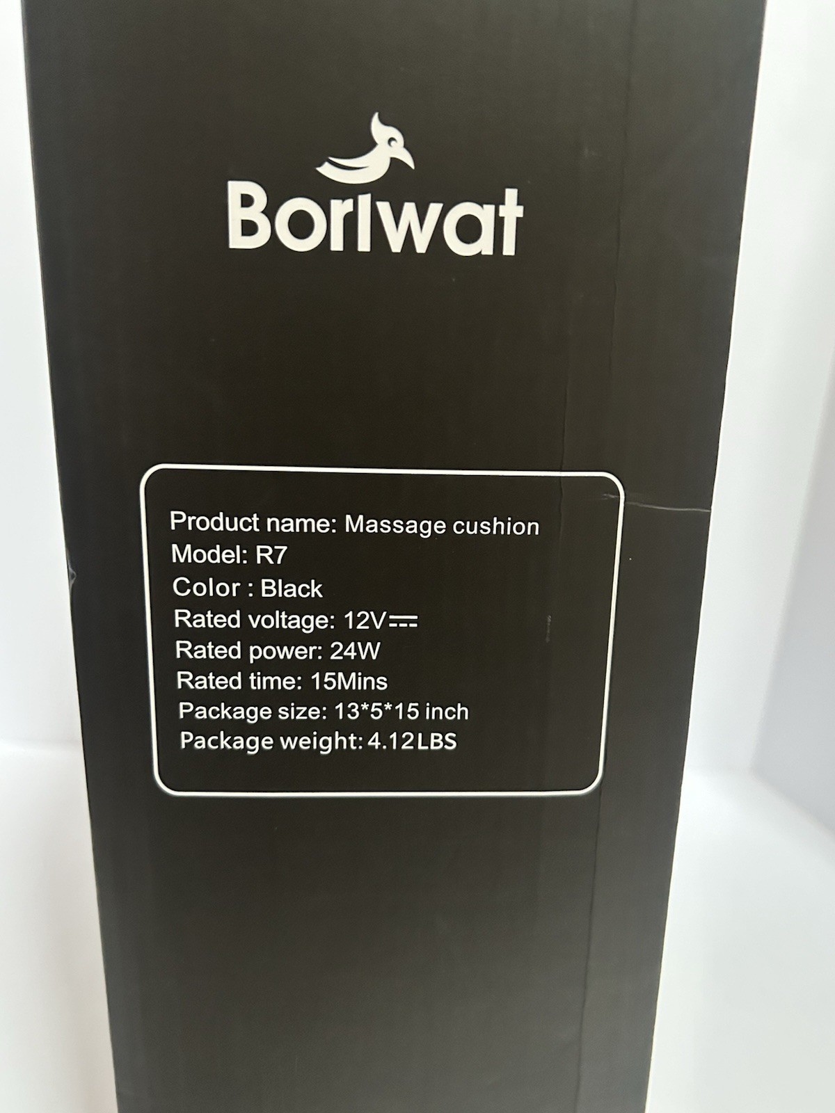 Boriwat Shiatsu Massage Cushion 4 Nodes 3-Speeds. Model: R7