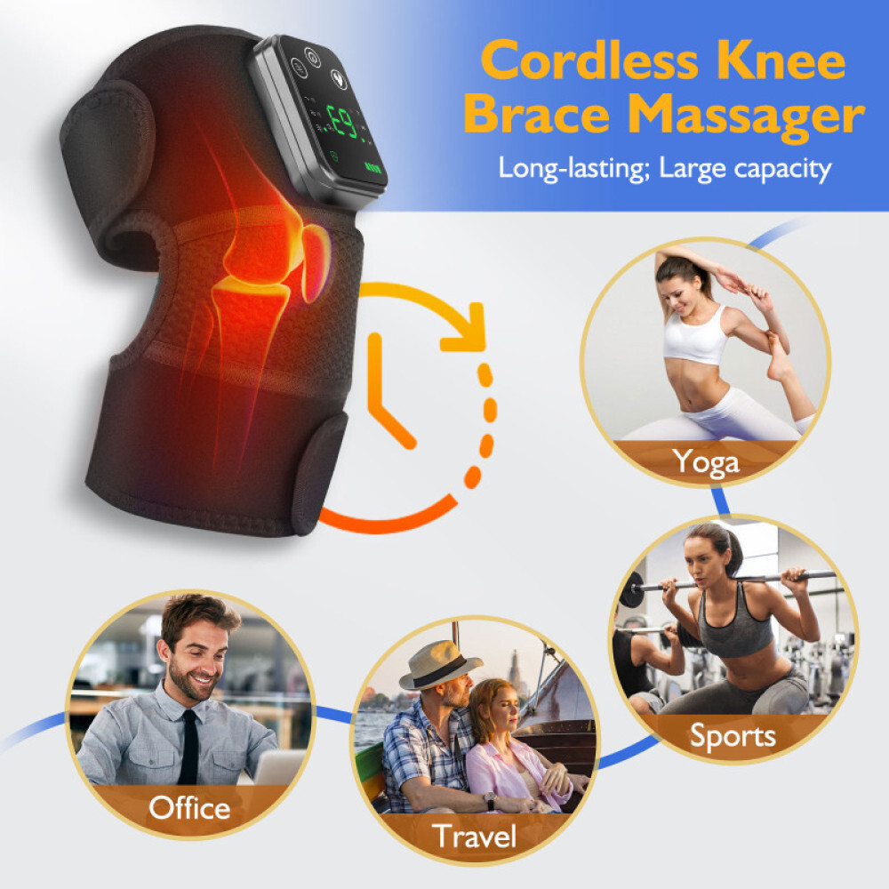 2PACK Electric Heated Vibration Knee Elbow Joint Pad Shoulder Wrap Brace Massage