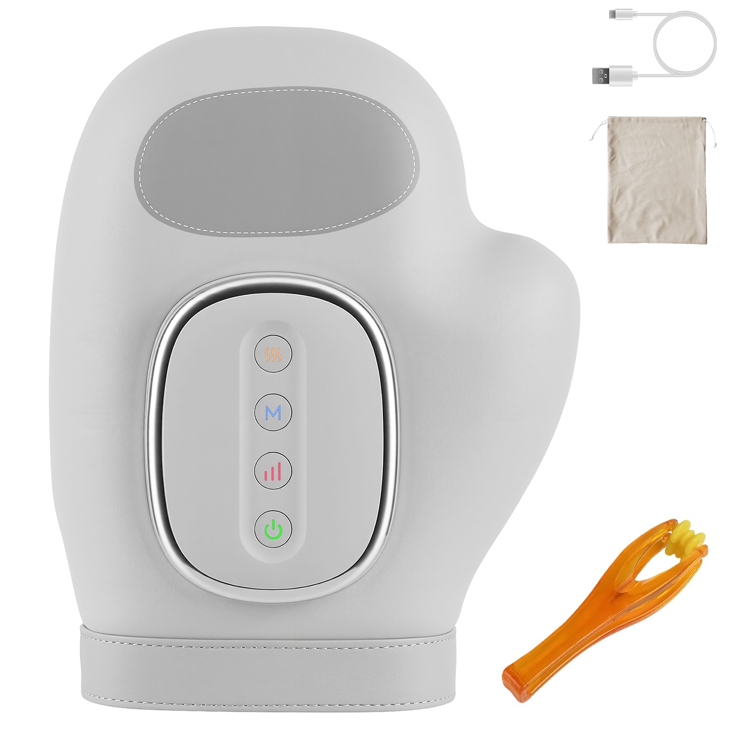 Cordless Hand Massager With Heat 3 Modes 5 Intensity Levels And Carry Bag