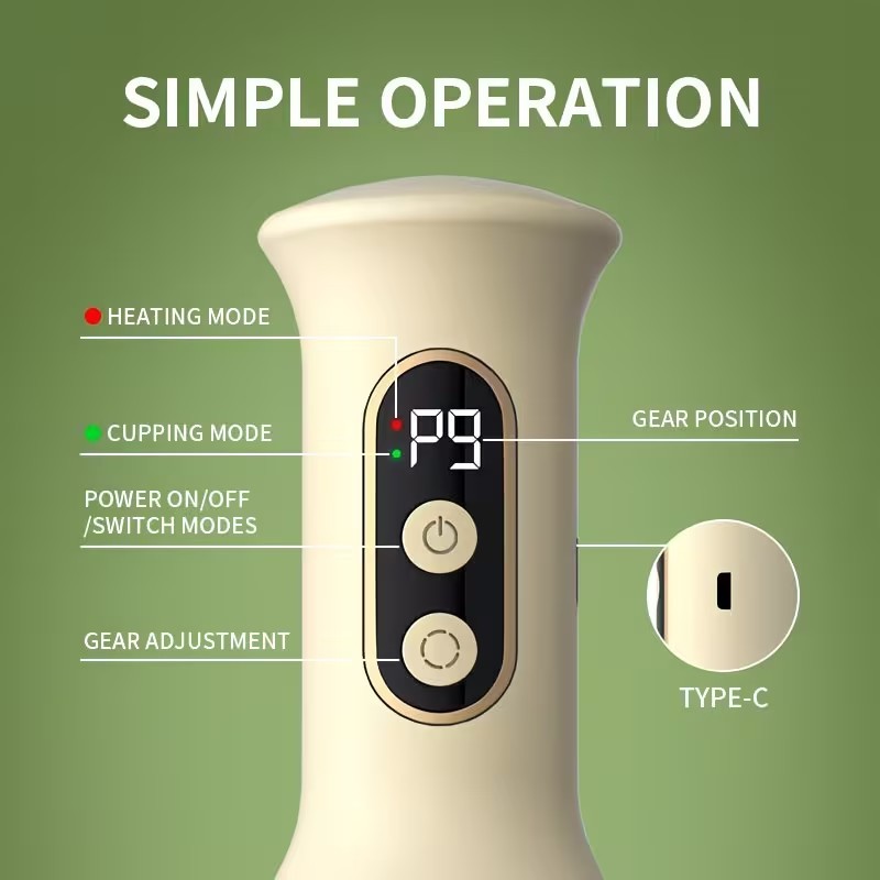 💆 Cupping Massager Electric Scraping Heat Vacuum Anti Cellulite & Fascia Tool