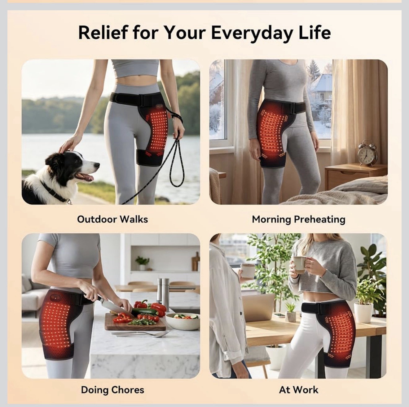 Cordless Heated Massage for Hip/Sciatica Pain Relief with 5000mAh Power Bank …