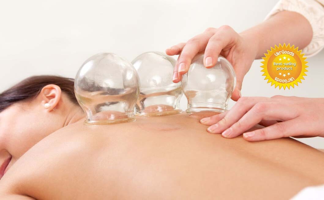 6 pcs Health Medical Massage Jars USSR Soviet Glass Fire Cupping Cups Vintage