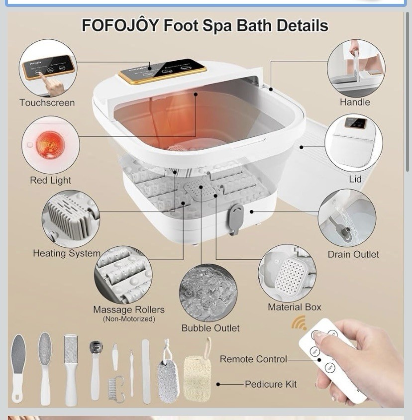 BRAND NEW Collapsable Foot Spa Bath FOFOJOY Brand New In Box Never Used Sealed