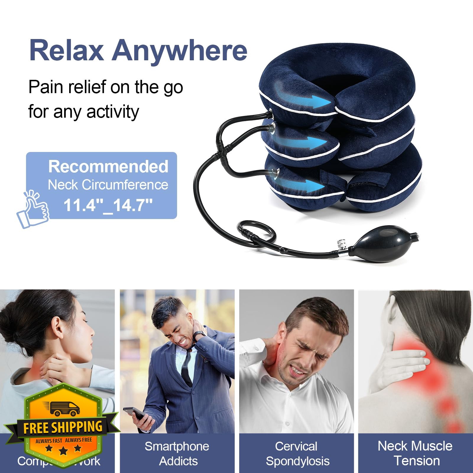 CLEANET Neck Stretcher Sky Blue
