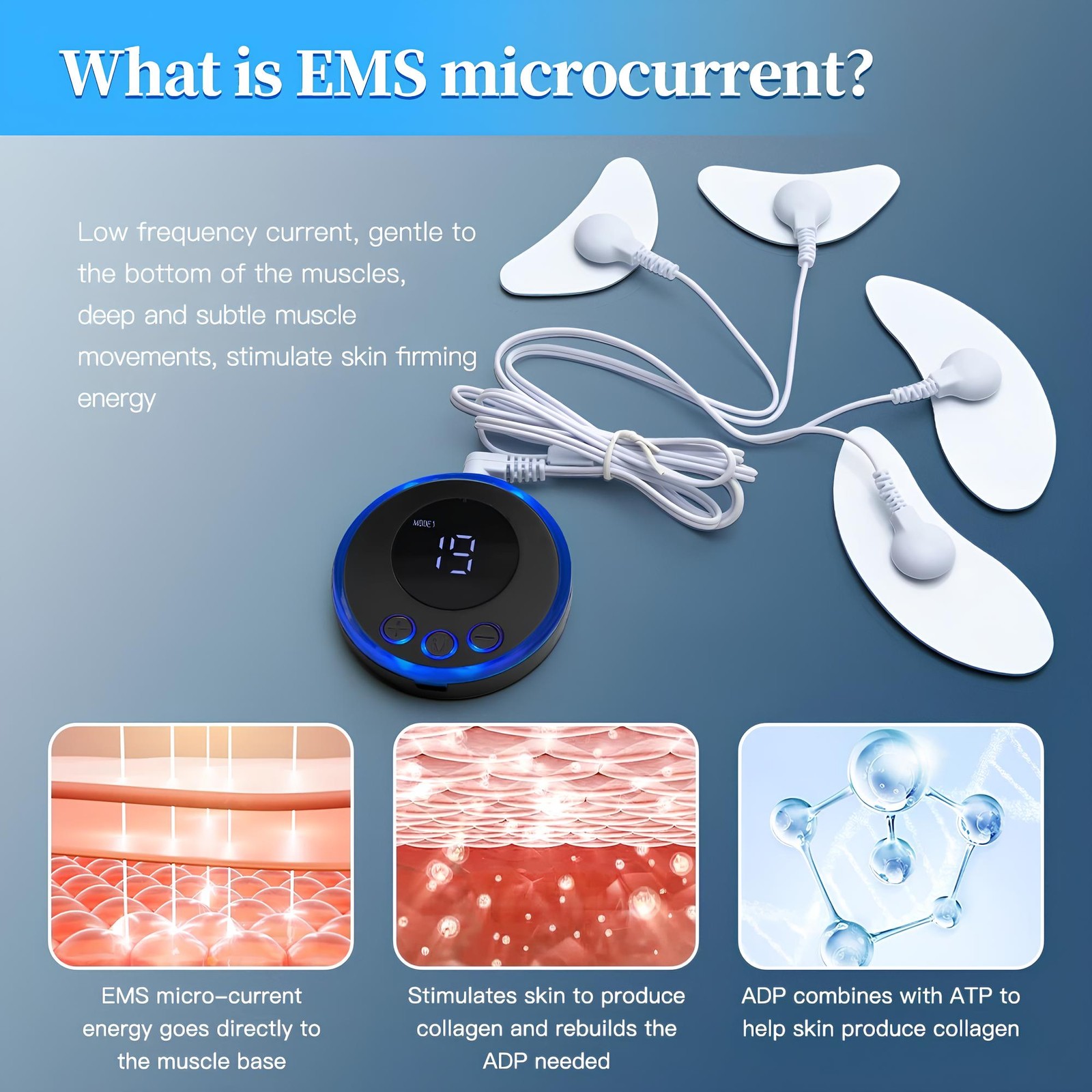 EMS Facial Body Muscle Stimulator Electrode Face Cheek Slimming Beauty Massager