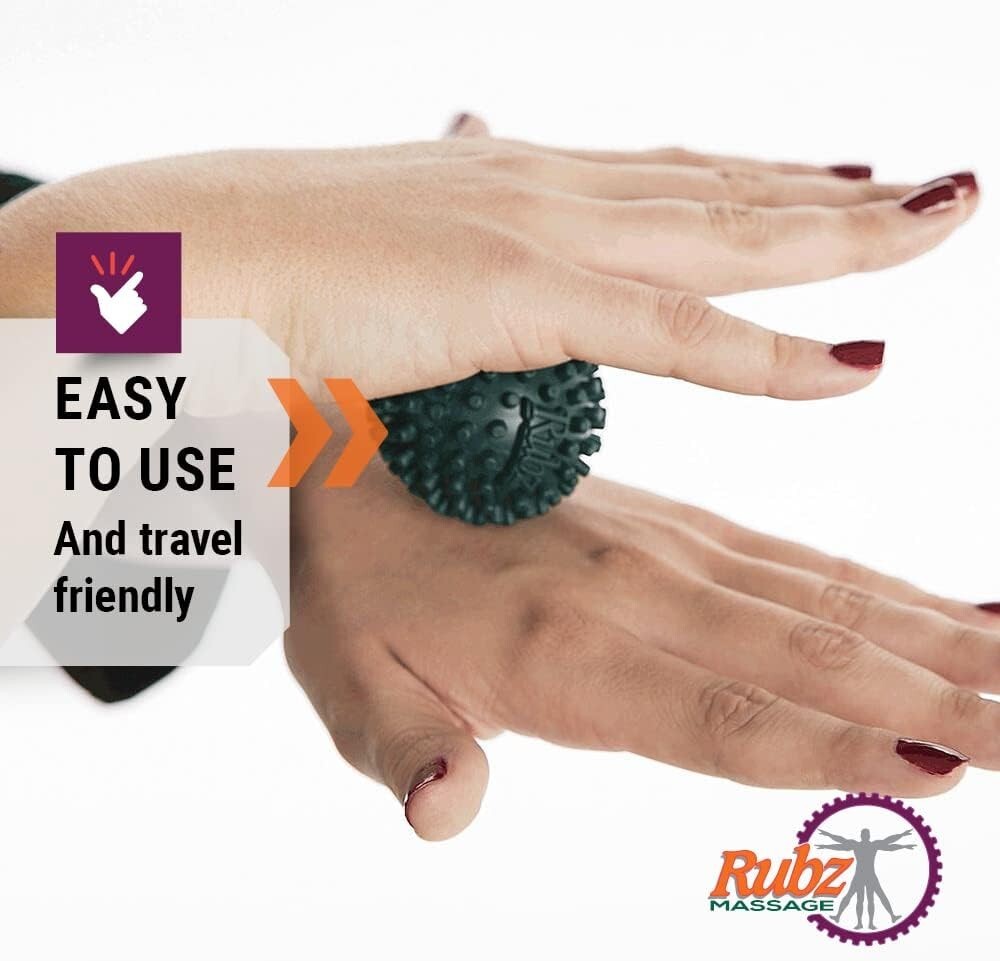 Due North Foot Rubz Hand & Back Massage Ball – Relieve Pain from Plantar Fasciit
