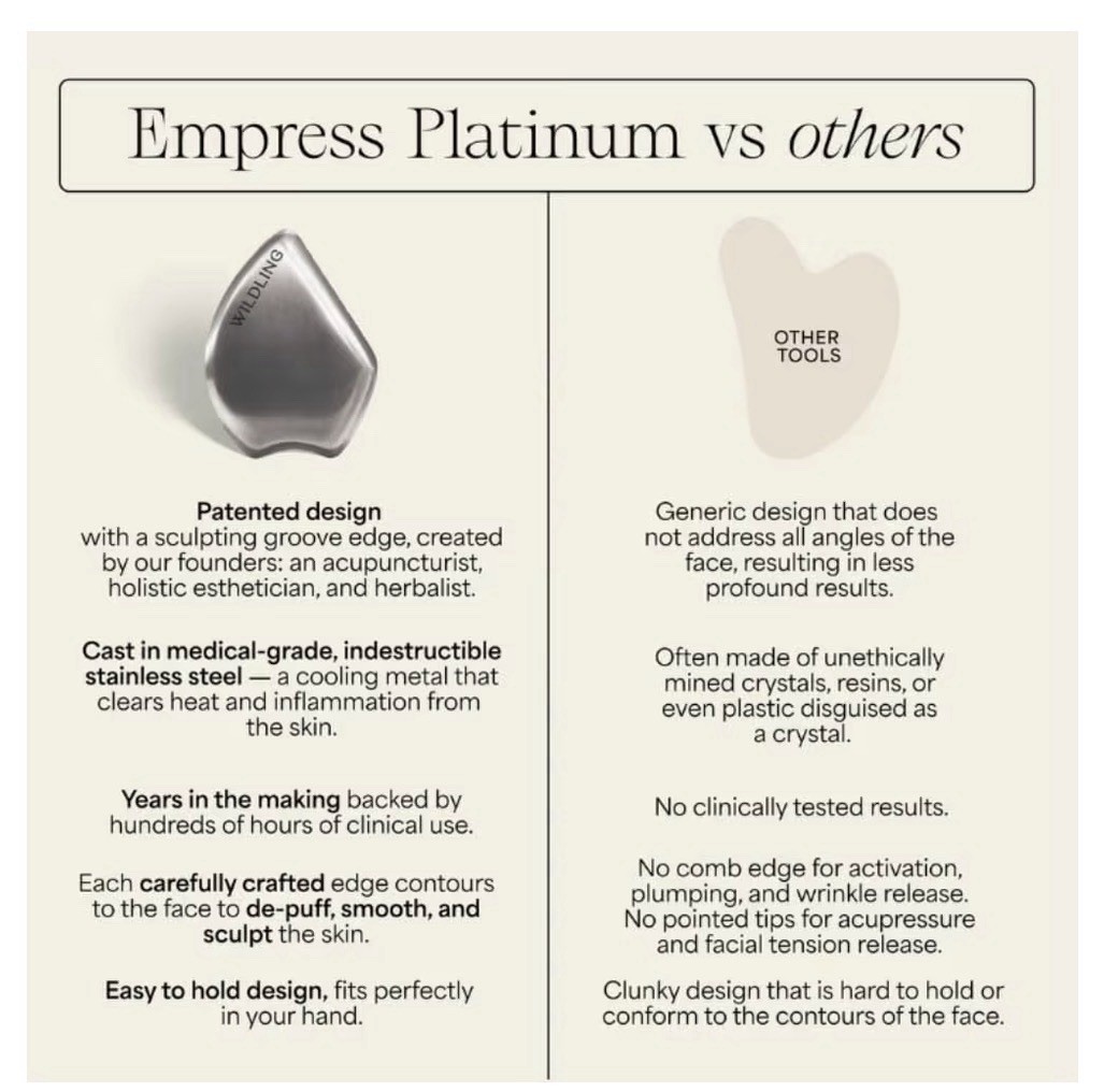 New Empress Facial Gua Sha Stainless Steel Sculpting Contouring Toning $159