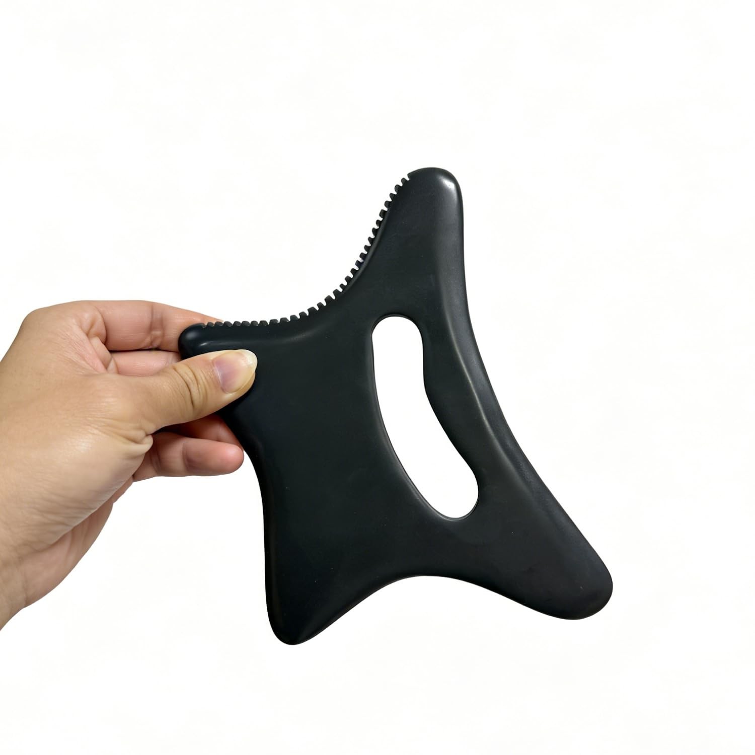 Body Gua Sha Tool Large Natural Bian Stone Handle Guasha Scraping, Muscle Scr…