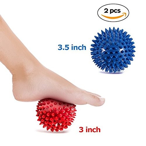 VORNNEX Pack of 2 Spiky Hard Massage Balls – Foot Arch Trainer Plantar Fasciitis