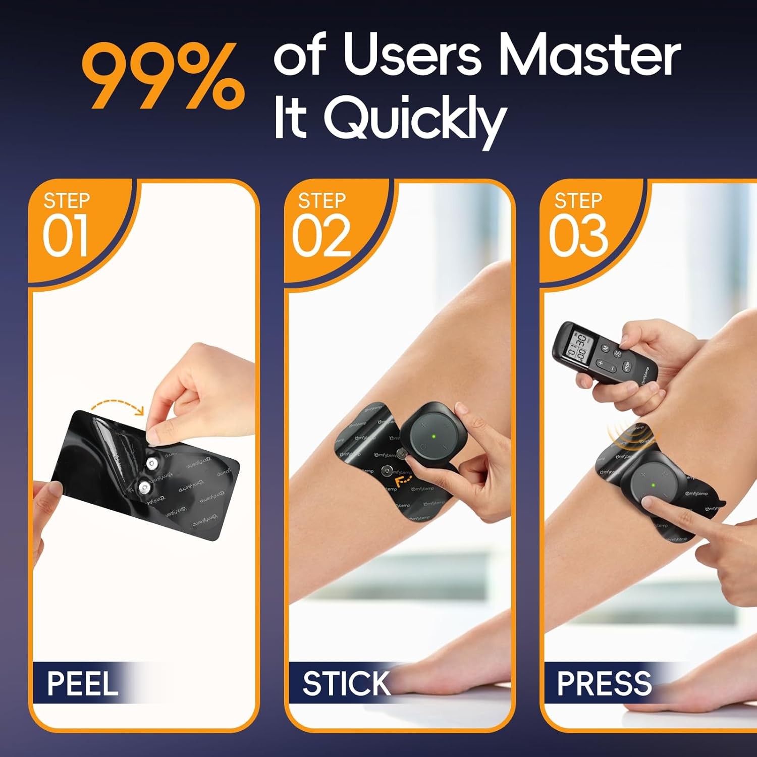 Wireless TENS Unit 30 Modes Muscle Stimulator W/ Remote Pain Relief Rechargeable