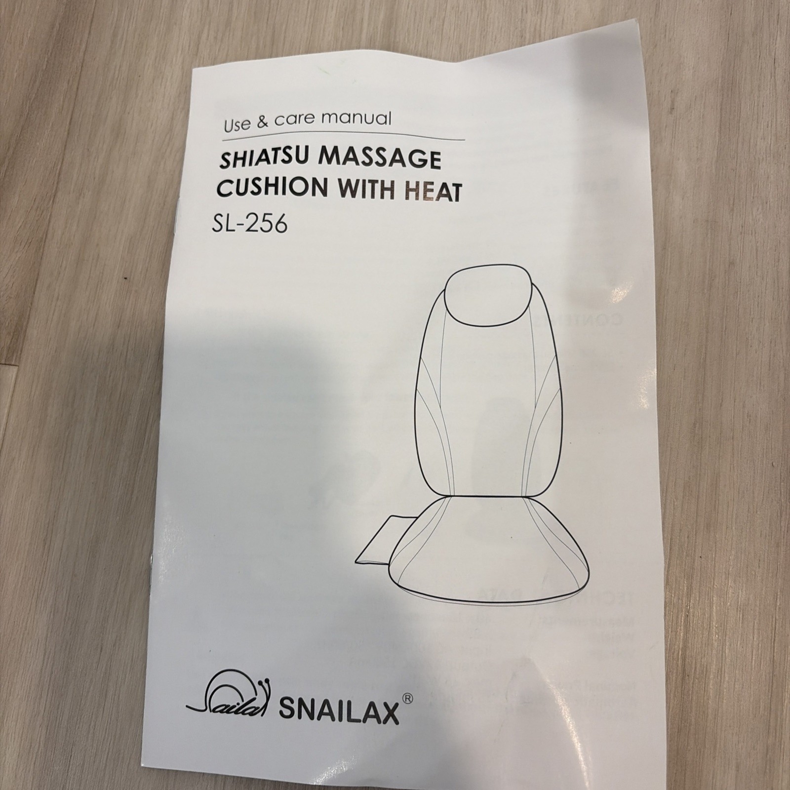 SNAILAX SL-256, Shiatsu Massage Cushion W/ Heat Massage Chair Pad Kneading