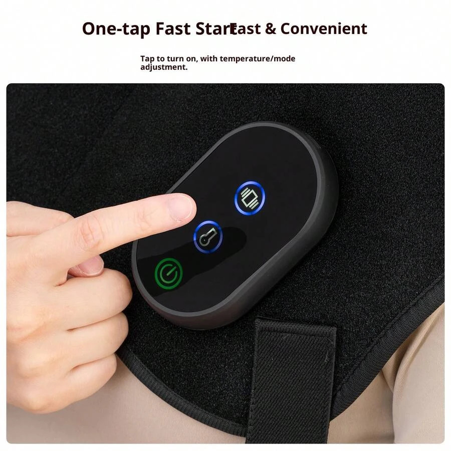 Shoulder Massager USB Powered Heating Pad 3-Level Temperature Vibration