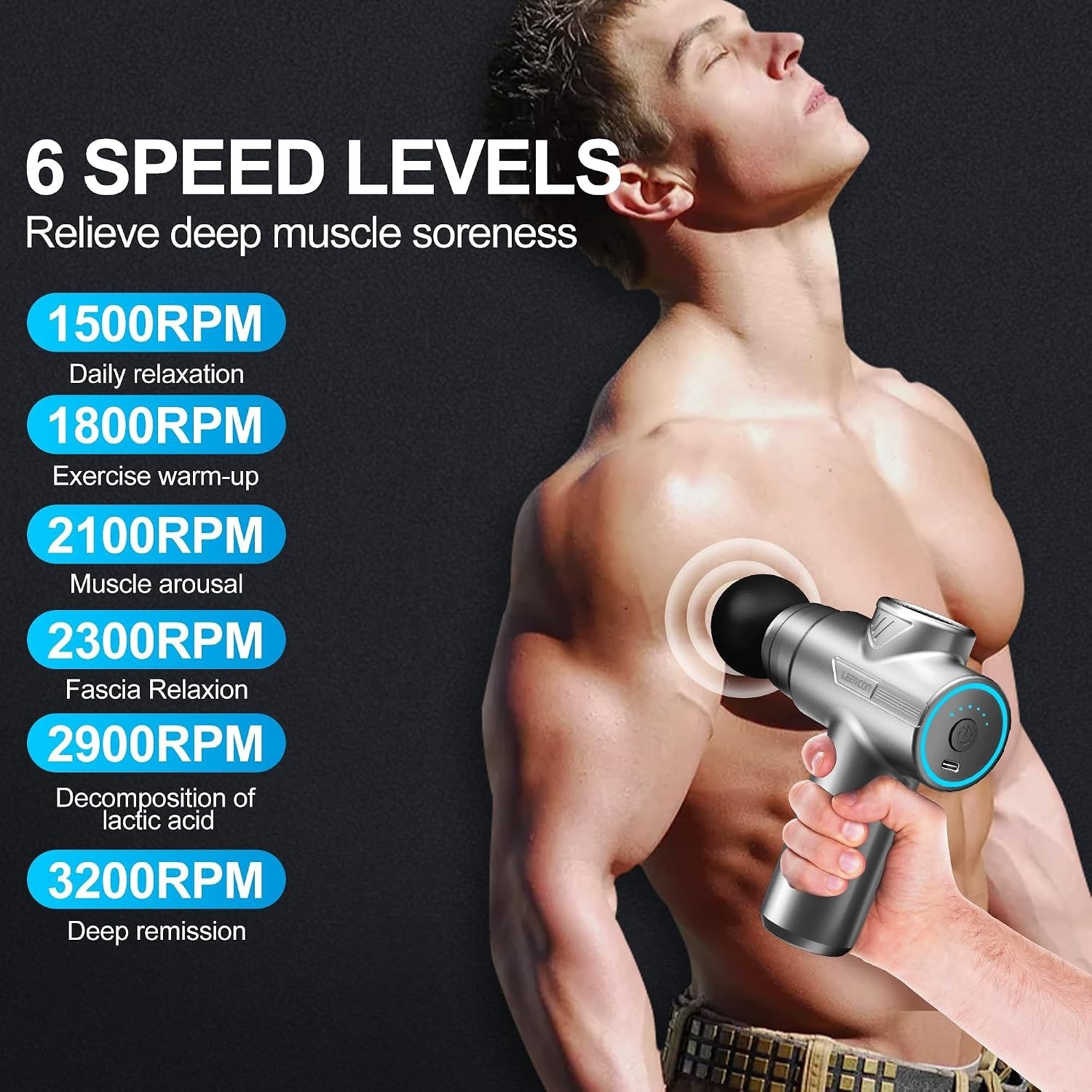 Cordless Deep Tissue Massage Gun – Portable Muscle Relief & Relaxation