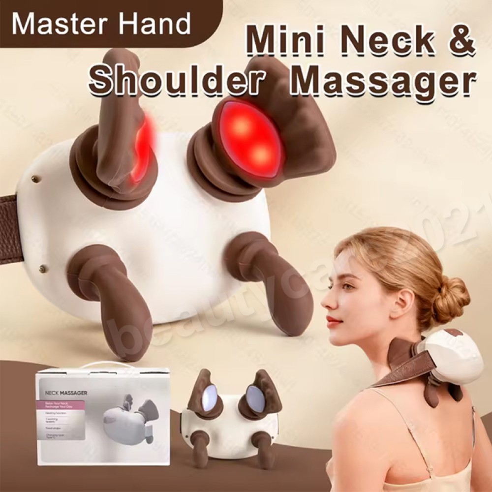 Neck Shoulder Massager with Heat Simulated Human Hand Cervical Trapeziu Massager
