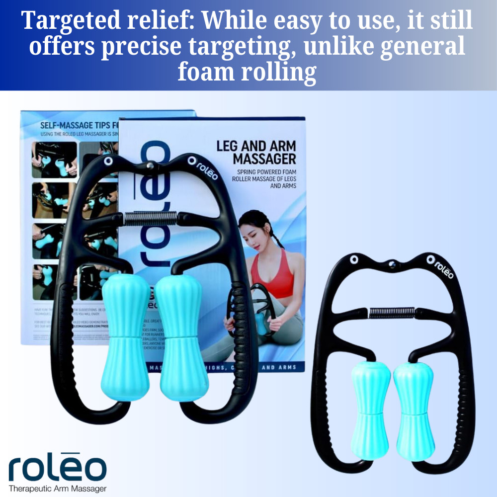 Roleo Leg Massager Muscle Roller | Trigger Point Calf & Thigh Massage Tool