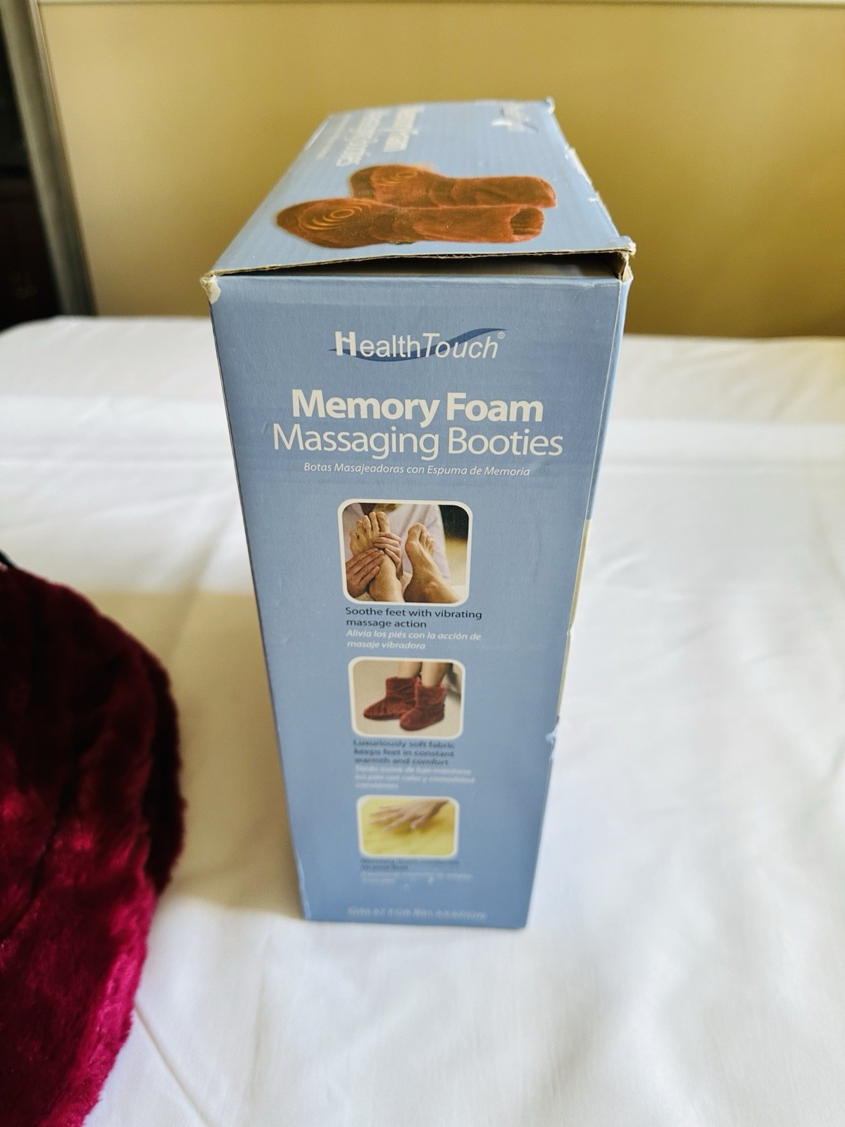 Health Touch Memory Foam Massaging Booties Black Women’s Size Large 9-10 1/2