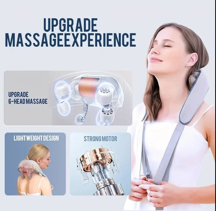 NEW High Quality Portable Handheld Shiatsu Neck + Back Massager *US SELLER*