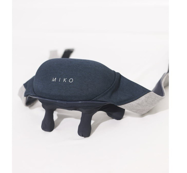 Miko Wave Shoulder Neck & Shoulder Massager Shiatsu Heated 4-Head Blue/Gray