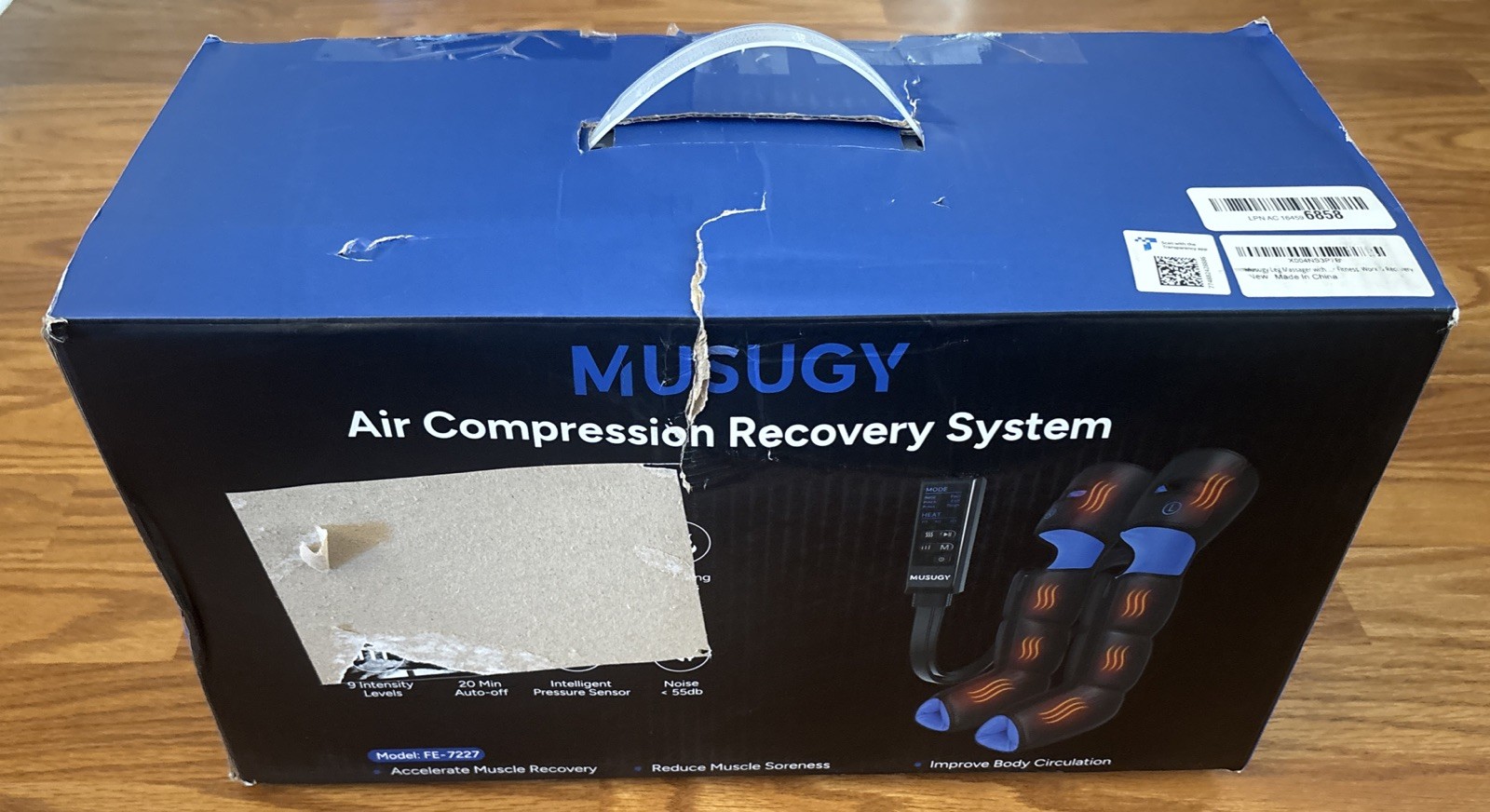 Full Leg and Foot Massager with Heat & Compression Sequential Compression Boots