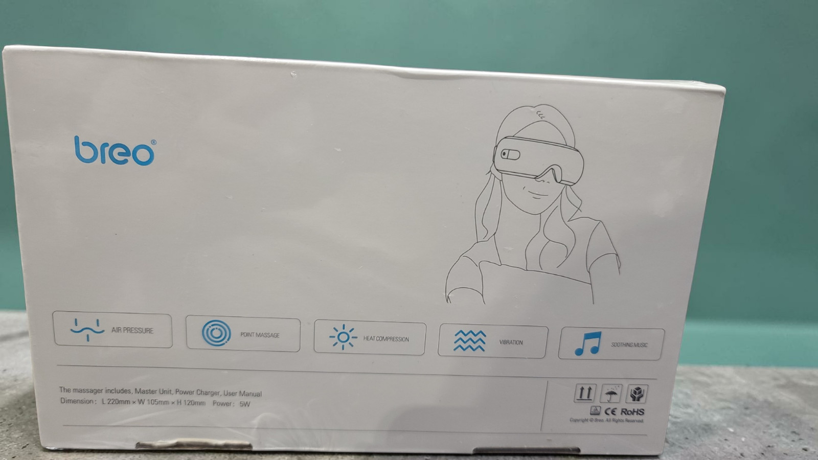 Breo iSee4 Eye Massager, AIR PRESSURE, POINT MASSAGE,HEAT COMPRESSION,VIBRATION