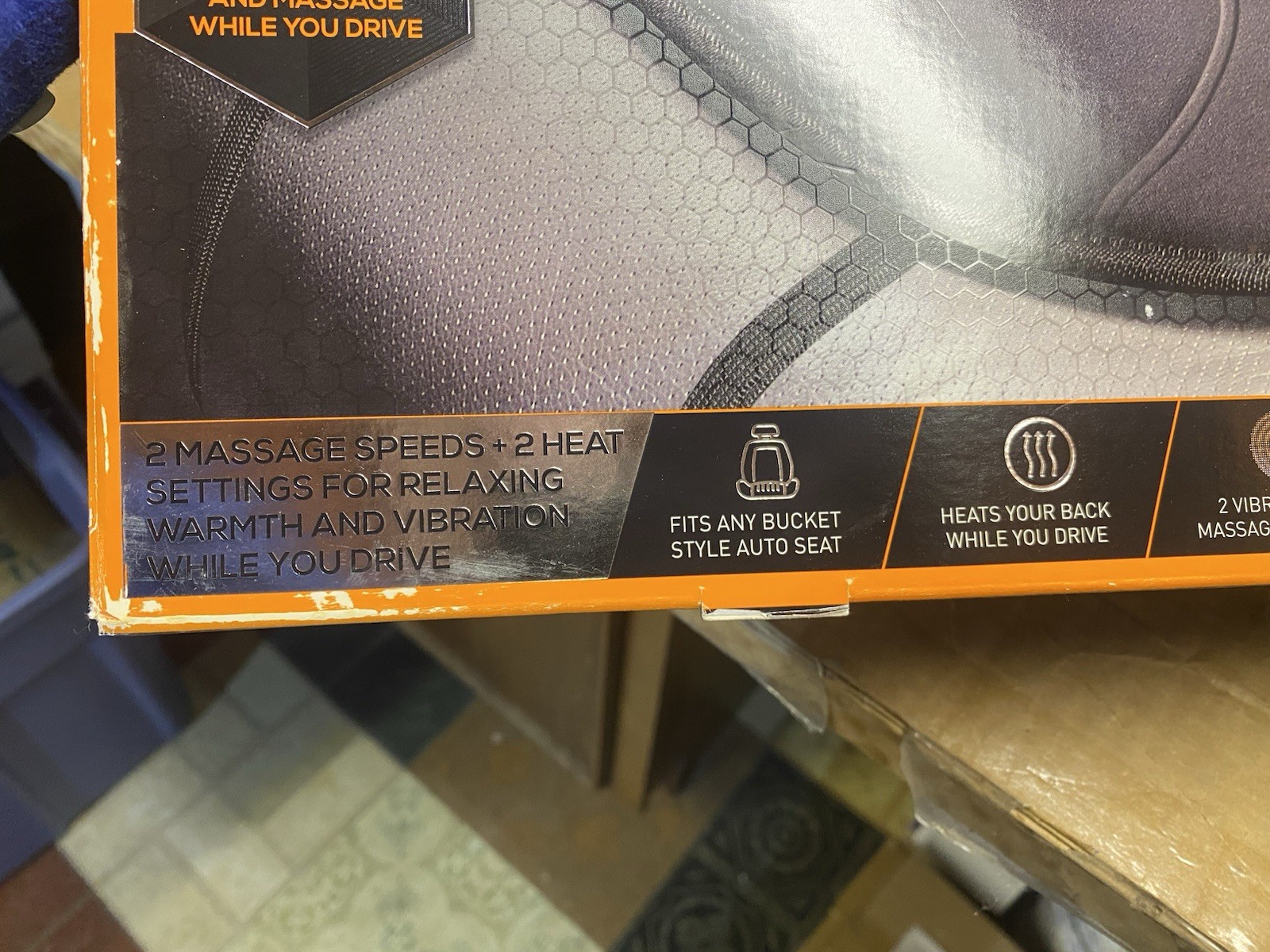 Universal Car Seat Massager Cushion Heat 12 Volt Comfort Black Relax 2022 New